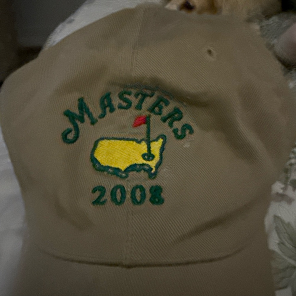 Masters 2008 American Needle Golf Hat Baseball Cap Strap Back Tan ONE SIZE